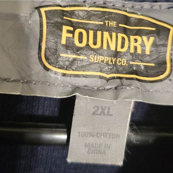 The Foundry Mens Gray Sweater Knit 100% Cotton 1/4 Zip Pullover, 2XL - Picture 5 of 6